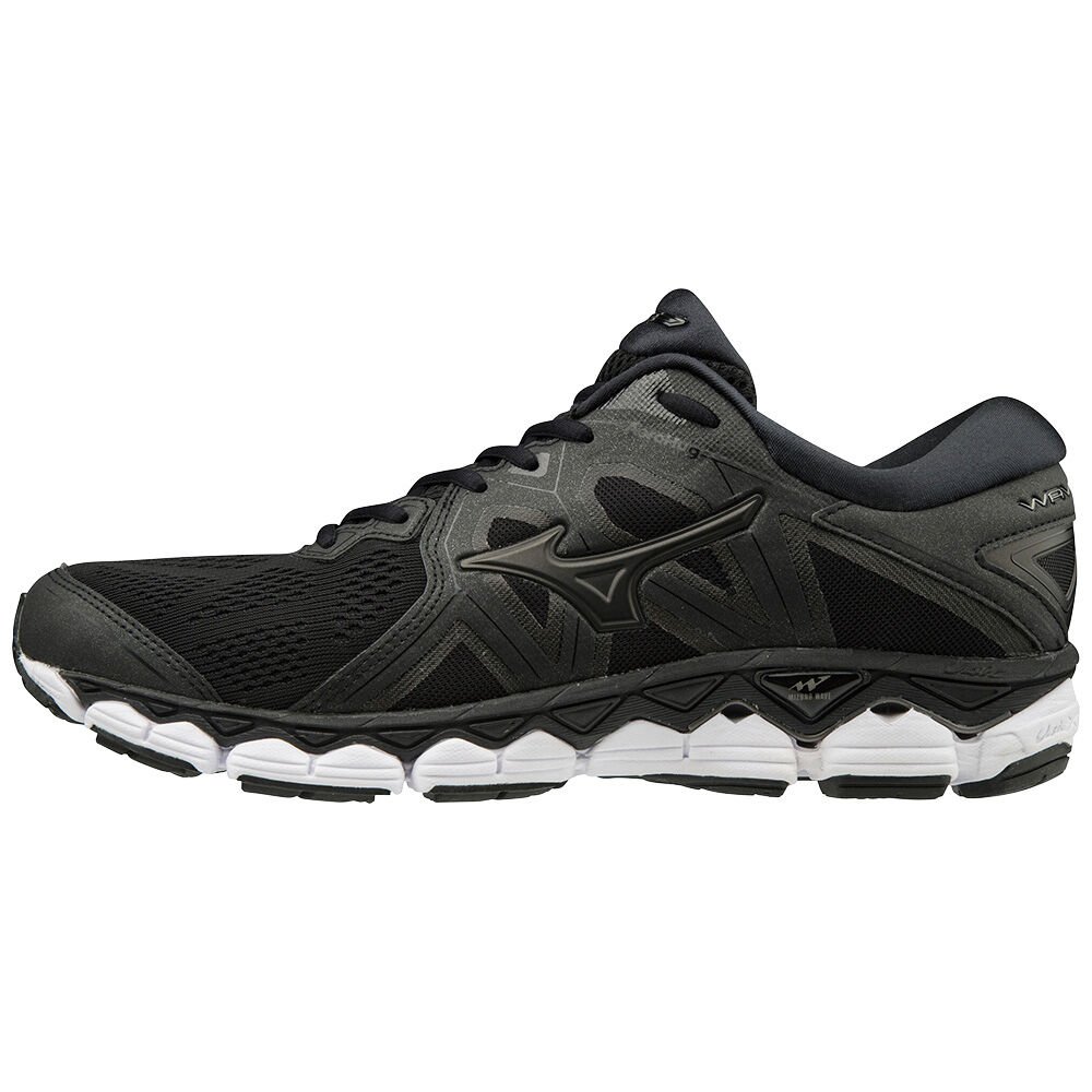 Tenis Para Correr Mizuno WAVE SKY 2 Para Mujer Negros/Grises 0197358-BJ